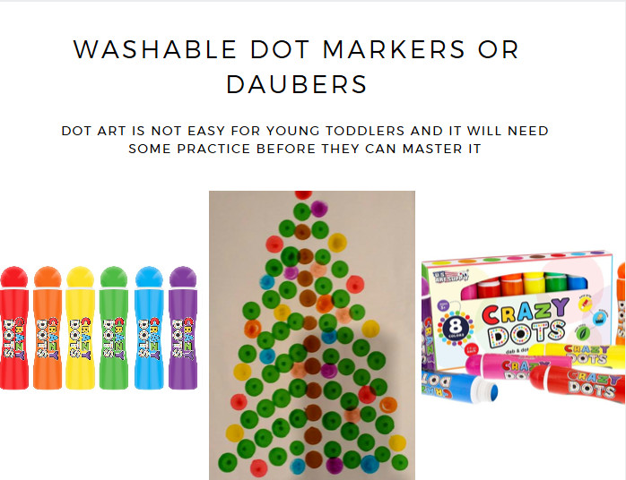 washable dot markers or daubers dot art toddlers